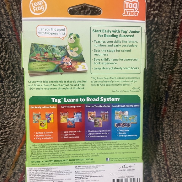 Leap Frog Tag Jr Jake and the Netherland Pirates Numbers - Picture 2 of 2